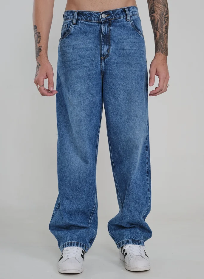 Calça Jeans Baggy Azul Escuro